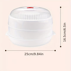 Microwave Steamer With Lid Vegetable Drain Steamer