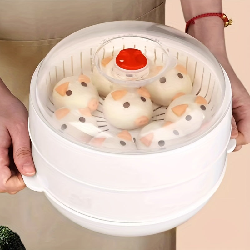 Microwave Steamer With Lid Vegetable Drain Steamer