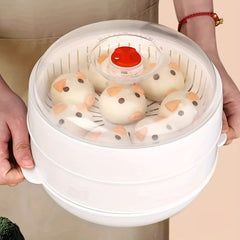 Microwave Steamer With Lid Vegetable Drain Steamer