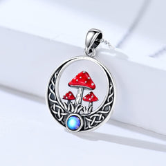 Red Mushroom Pendant Necklace For Girls Children, Gift for Birthday or Christmas