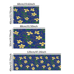 Flower Pattern Kitchen Runner Rug Floor Mat Water Absorbing Farmhouse Home Decor