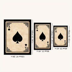 Christmas Poker Pattern Floor Mat Non-slip Living Room Decor Rug