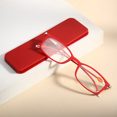 Metal Frame Reading Glasses with Case - Presbyopia Correction