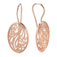 Geometric Vintage Cutout Pattern Earrings Golden Party Jewelry