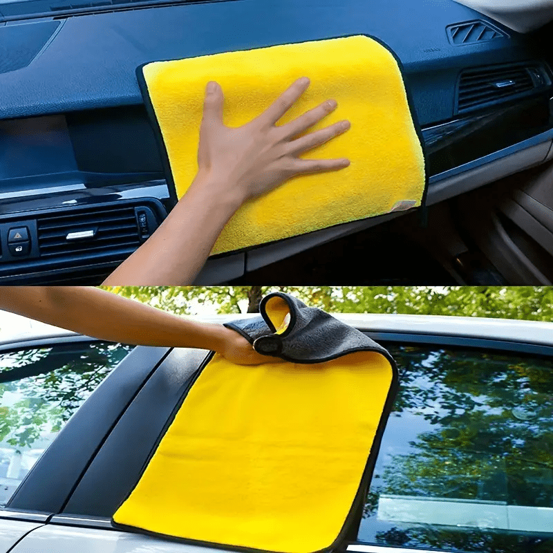 5pcs Coral Velvet Towels Absorbent Thickened for Car Wash Kitchen Bathroom