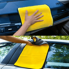 5pcs Coral Velvet Towels Absorbent Thickened for Car Wash Kitchen Bathroom