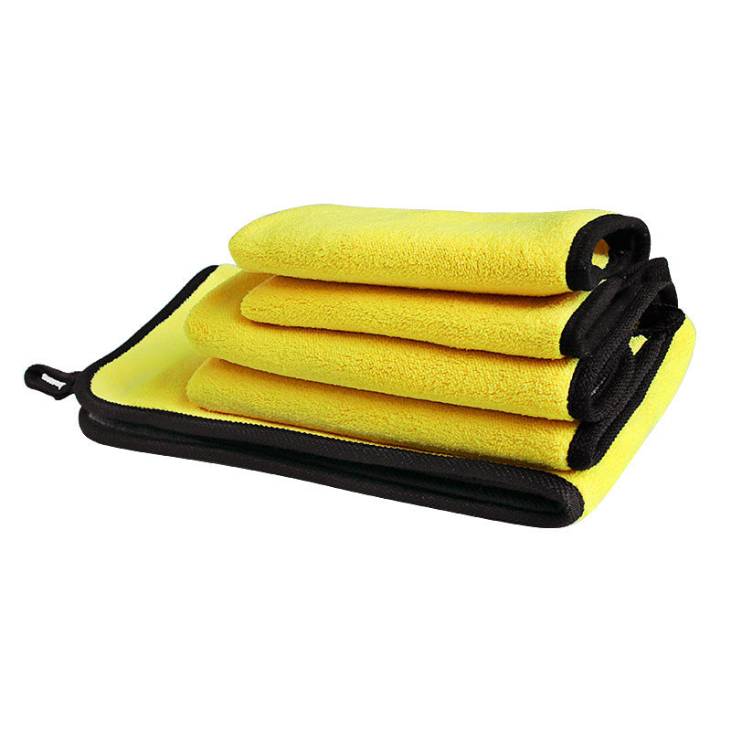 5pcs Coral Velvet Towels Absorbent Thickened for Car Wash Kitchen Bathroom