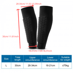 Cellular Anti-Collision Soccer Shin Guards Adult Size L