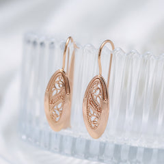 Vintage Cutout Pattern Earrings Golden Daily Party Jewelry