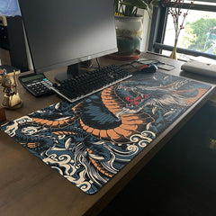 Japanese Dragon Large Game Mouse Pad Office Computer Keyboard Mousepad