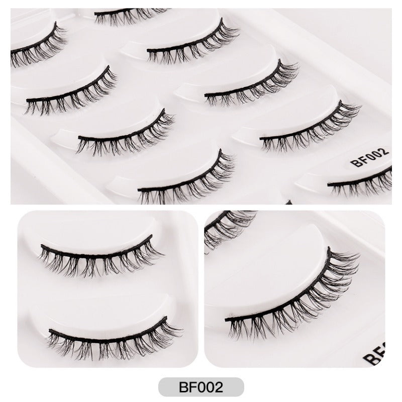 5 Pairs Natural Look False Eyelashes Thick and Fluffy Reusable Lashes