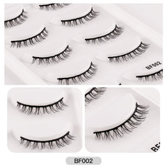 5 Pairs Natural Look False Eyelashes Thick and Fluffy Reusable Lashes