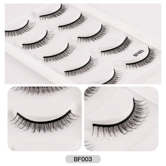 5 Pairs Natural Look False Eyelashes Thick and Fluffy Reusable Lashes