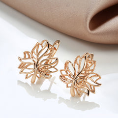 Golden Life Tree Clip Earrings Bling Hoops Wedding Jewelry Christmas Gift