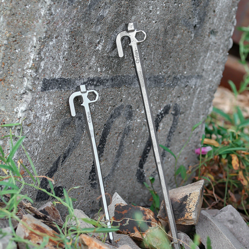 2pcs Stainless Steel Ground Nails Tent Fixing Nails Outdoors