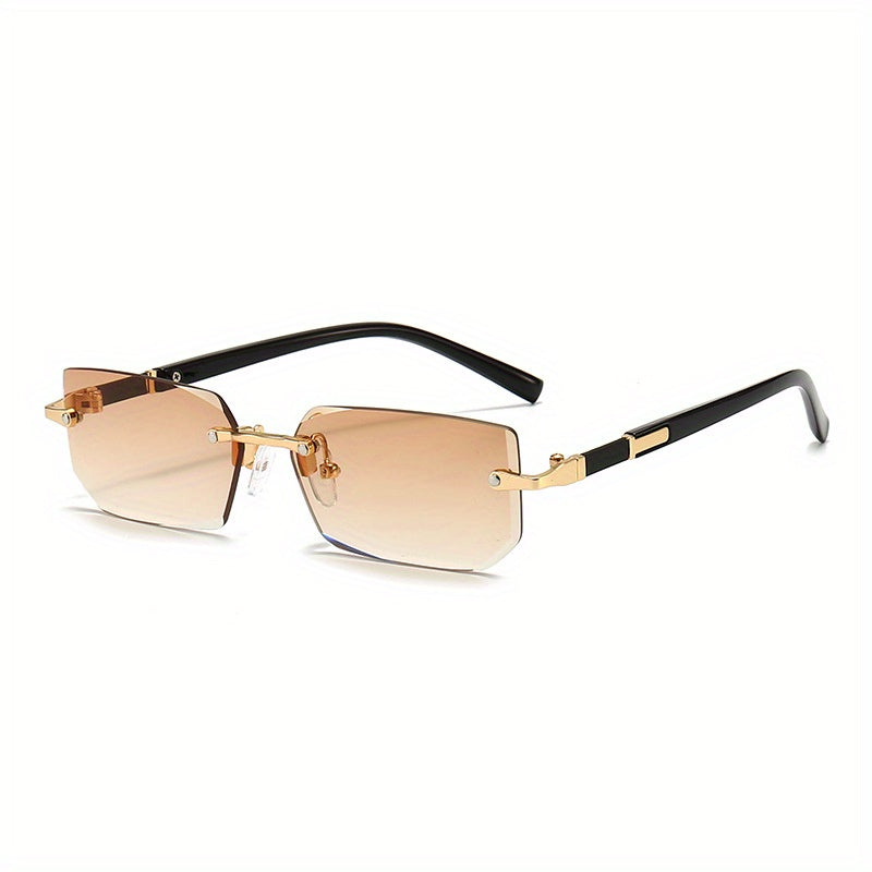 Girl's Rimless Sunglasses with Pressure-resistant Case