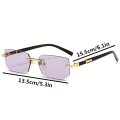 Girl's Rimless Sunglasses with Pressure-resistant Case