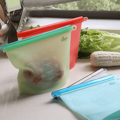4pcs Silicone Preservation Bags Refrigerator Special Sealing Bag Food Storage