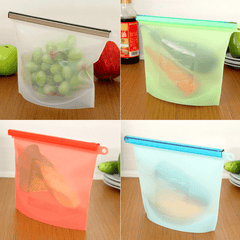 4pcs Silicone Preservation Bags Refrigerator Special Sealing Bag Food Storage