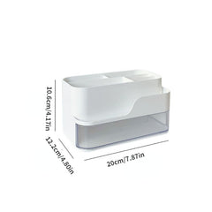 Desktop Storage Box with Compartment and Drawer - Multifunctional Organizer