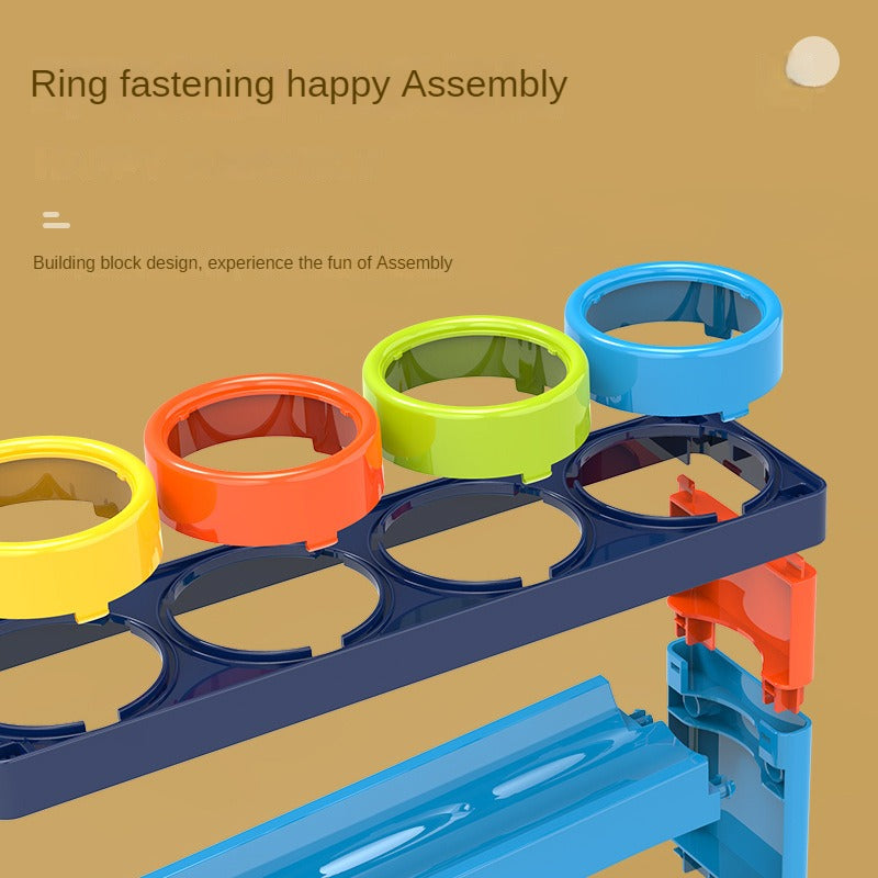 Colorful Rolling Ball Ramp Toy Set with 4 Balls for Children Montessori Toy