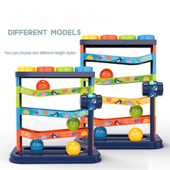 Colorful Rolling Ball Ramp Toy Set with 4 Balls for Children Montessori Toy