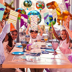 12pcs Dinosaur Foil Balloons for Jungle Theme Party