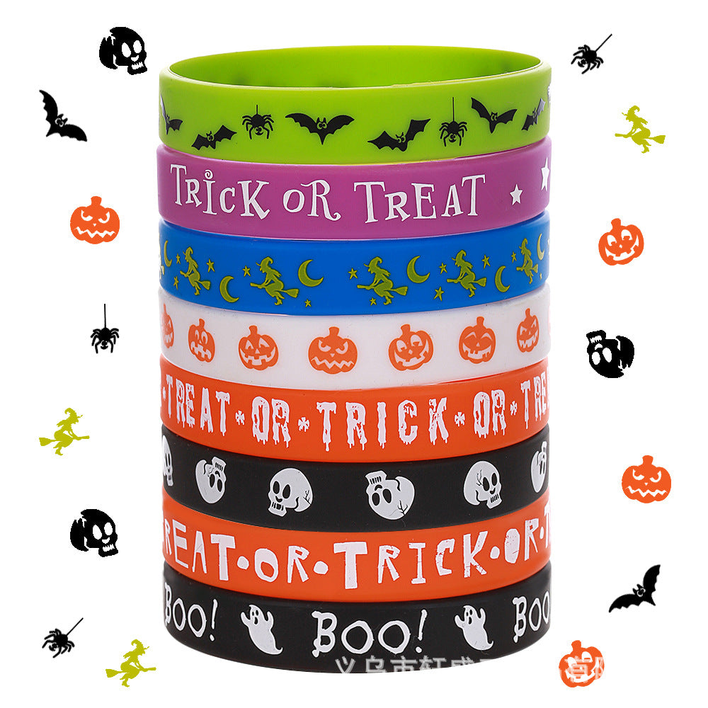 Halloween Silicone Bracelet Holiday Wristband Party Favors