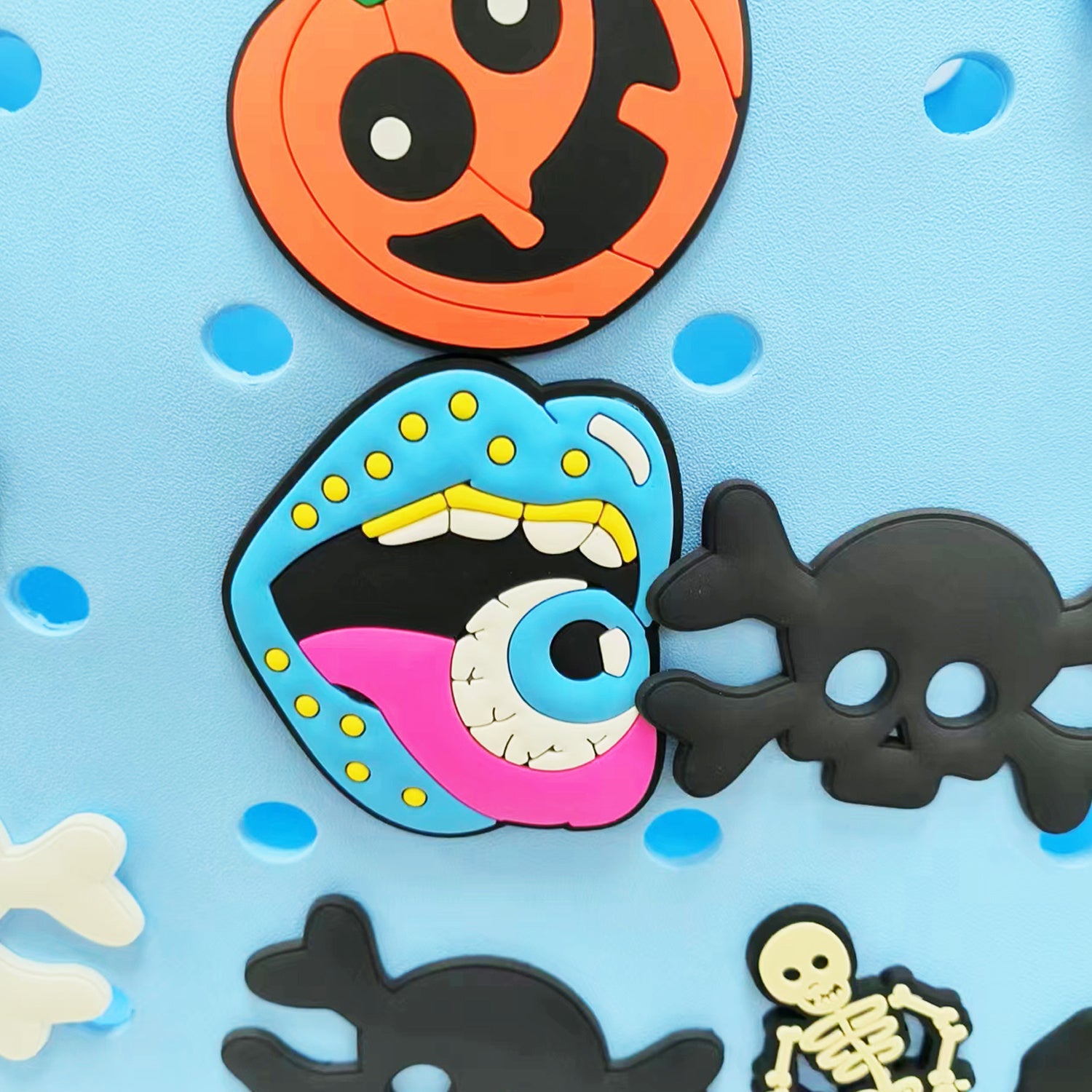 6PCS Halloween Charm Horror Beach Bag Accessories for Bogg Bag
