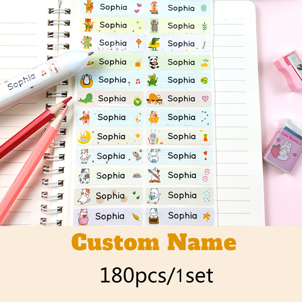 Custom Name Tag Stickers Waterproof Personalized Labels for Kids