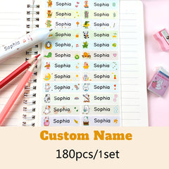 Custom Name Tag Stickers Waterproof Personalized Labels for Kids