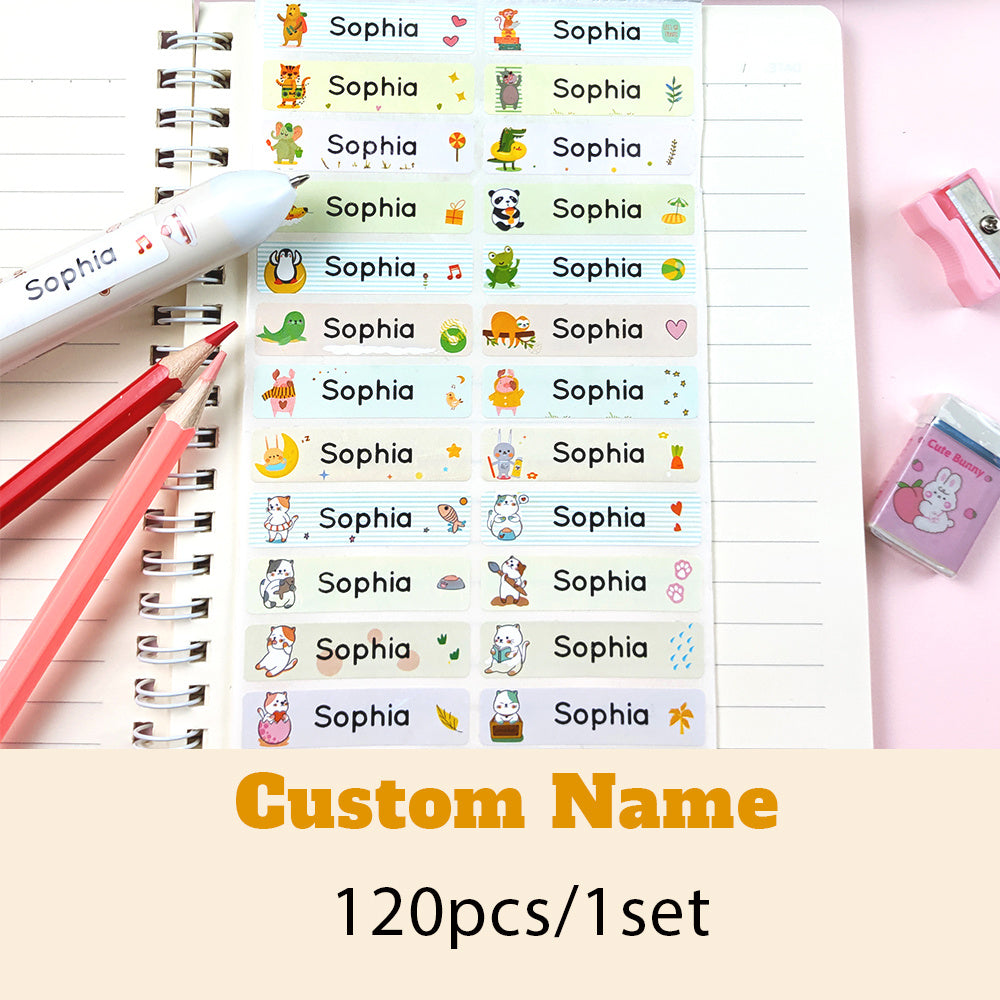 Custom Name Tag Stickers Waterproof Personalized Labels for Kids