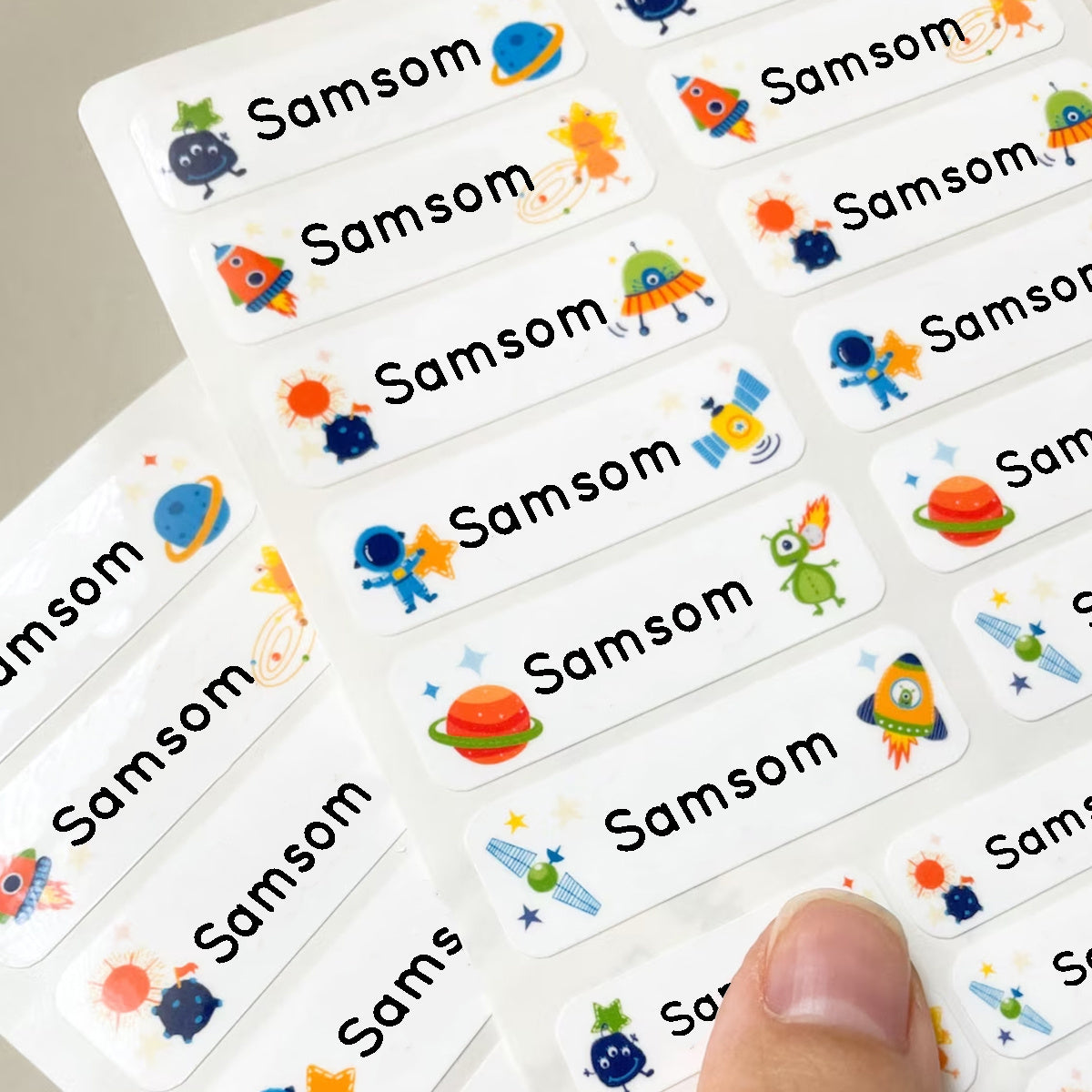 Custom Personalized Name Table Stickers For Kids - Waterproof Stickers