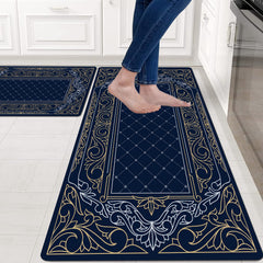 Vintage Plaid Printed Kitchen Floor Mat