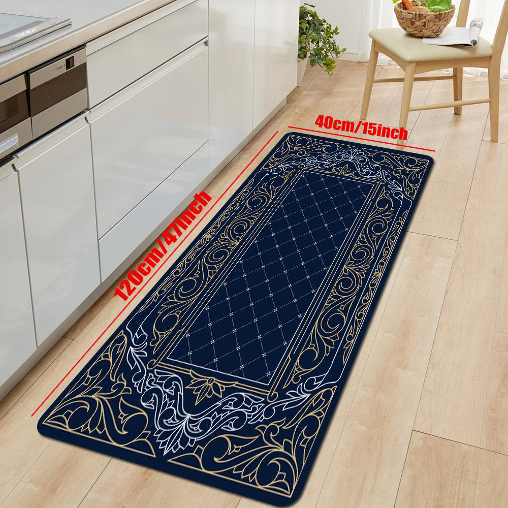 Vintage Plaid Printed Kitchen Floor Mat