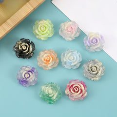 8pcs Luminous Rose Mini Fairy Garden Furniture Doll House Ornaments