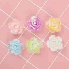 8pcs Luminous Rose Mini Fairy Garden Furniture Doll House Ornaments