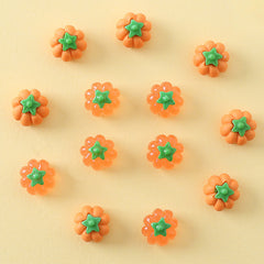 10pcs Halloween Mini 3D Pumpkin DIY Accessories Resin Material
