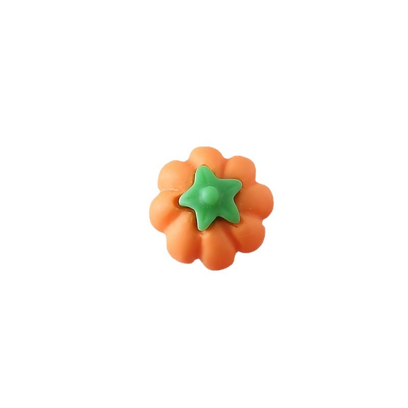 10pcs Halloween Mini 3D Pumpkin DIY Accessories Resin Material