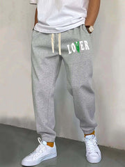 Loser & Lover Print Joggers Men's Casual Loose Fit Sweatpants