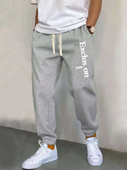 Men's Letter Print Joggers Casual Loose Fit Sweatpants