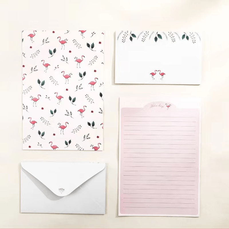 9 Piece Stationery Set: 6 Letter Papers & 3 Envelopes