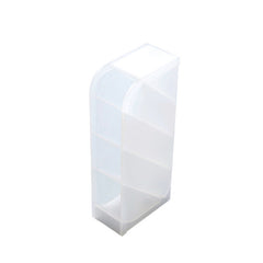 4 Grid Pen Holder Makeup Storage Box Translucent Desktop Organizer