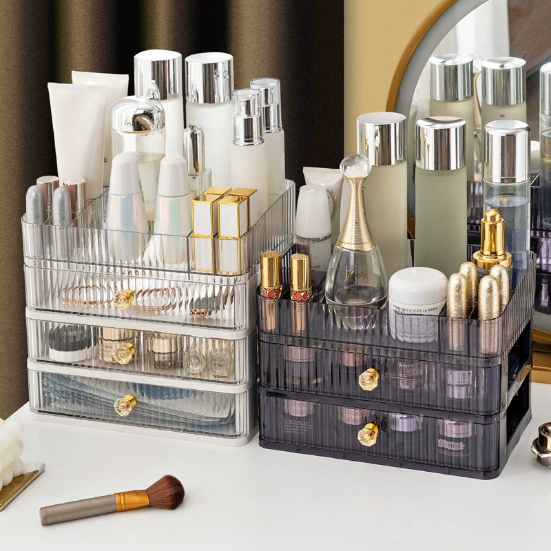 Makeup Organizer with 2 3 Drawers Brush Holder Cosmetics Organizer
