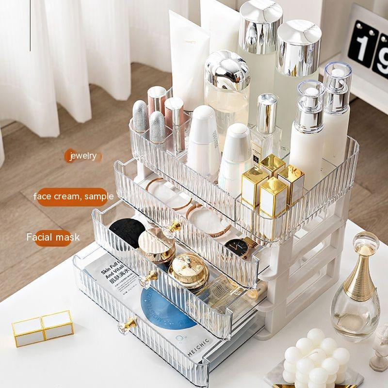 Makeup Organizer with 2 3 Drawers Brush Holder Cosmetics Organizer