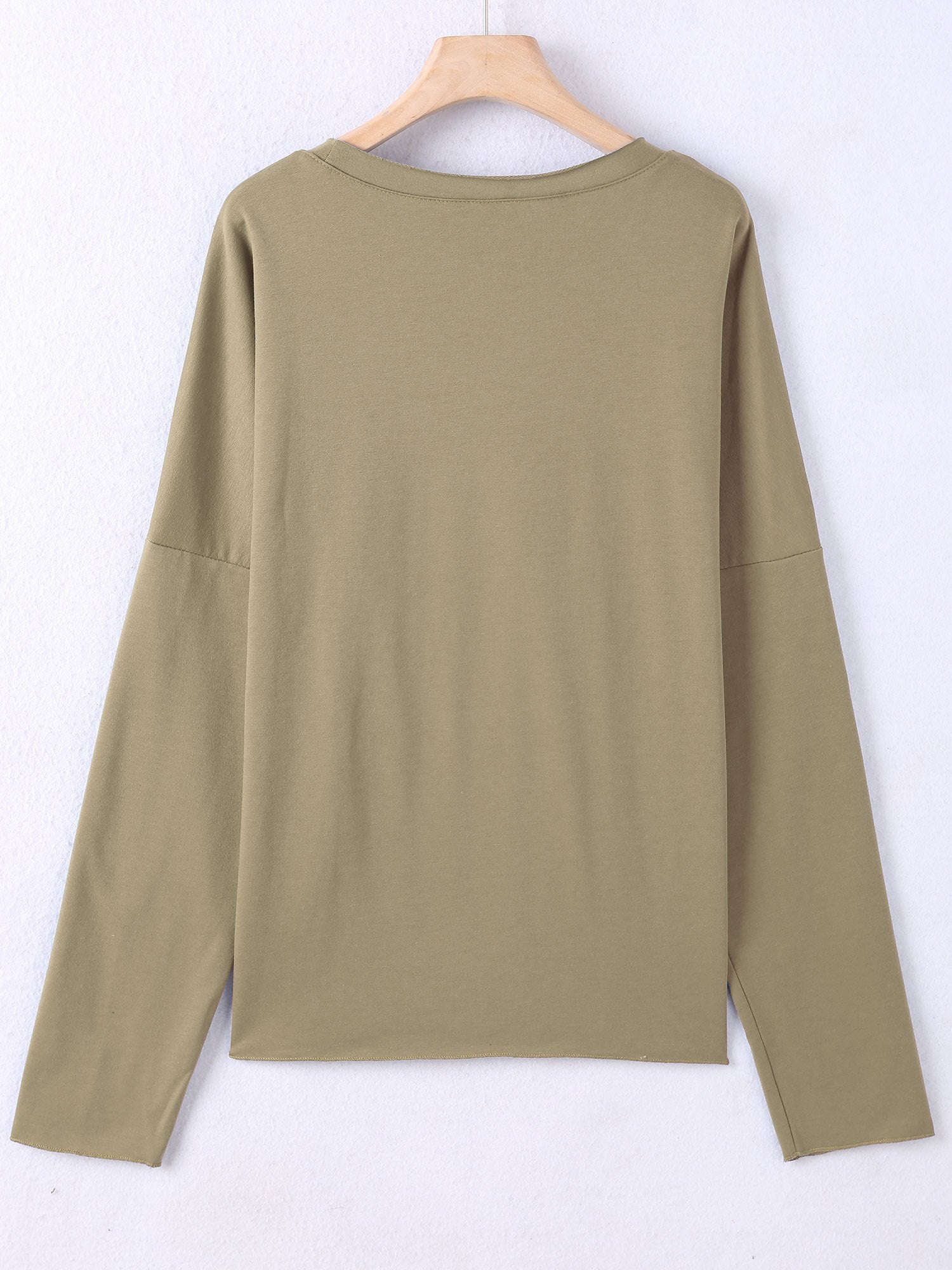 Christmas Giraffe Print Sweatshirt Long Sleeve Crew Neck Women's Clothing