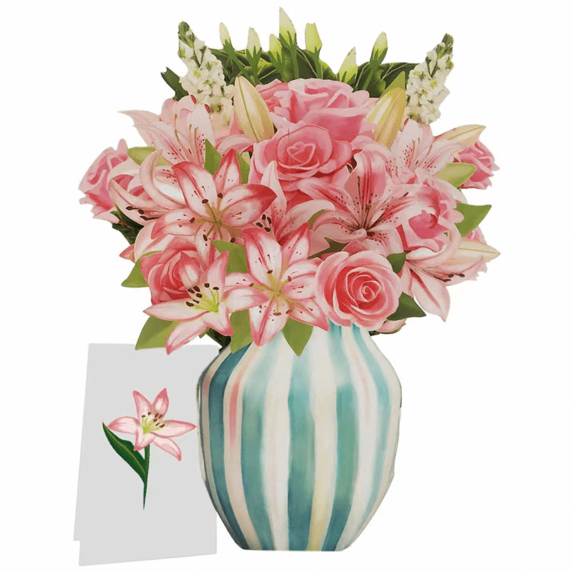 3D Flower Bouquet Pop Up Card for Any Occasion