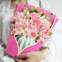 3D Flower Bouquet Pop Up Card for Any Occasion