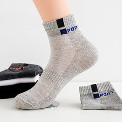 5pairs Men's Low Cut Sweat-Absorbing Socks