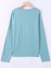 Christmas Snowman Print Sweatshirt Crew Neck Women's Clothing